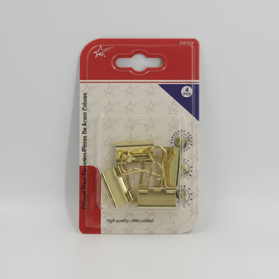 Gold-Colored Binder Clips