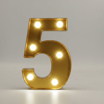 Gold Marquee Light Up Numbers & Letters