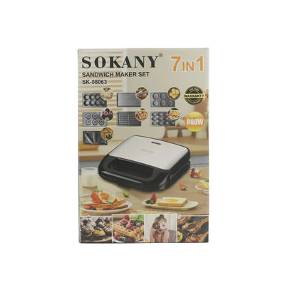Sokany SK-08063 7-in-1 Sandwich Maker Set