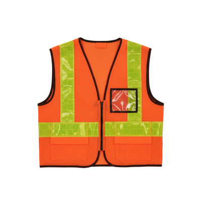 High Visibility Reflective Safety Vest – Fluorescent Orange Hi-Vis Work Vest with Reflective Strips