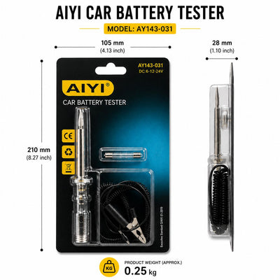 AIYI Car Battery Tester – 6V / 12V / 24V