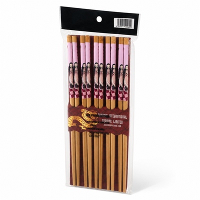 Anime-Inspired Bamboo Chopsticks – 10 Pair Set