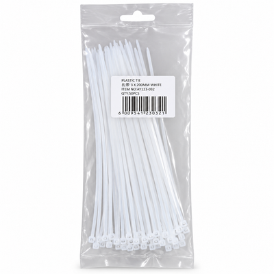 White Cable Ties 3 x 200mm 50 Pack | Mr Panda
