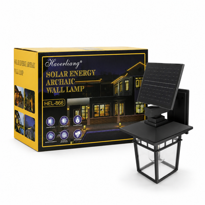 Solar Outdoor Wall Lamp – Waterproof LED Garden Light with Motion Sensor