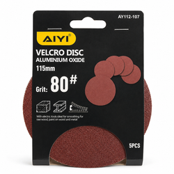 AIYI 115mm 80-Grit Velcro Sanding Discs – 5 Pack