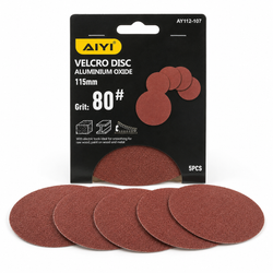 AIYI 115mm 80-Grit Velcro Sanding Discs – 5 Pack