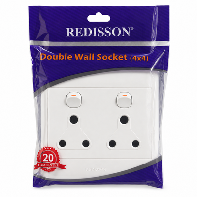 Redisson Double Wall Socket 4×4 – White