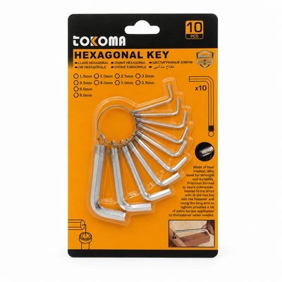 TOKOMA 10-Piece Metric Hex Key Set | MrPanda