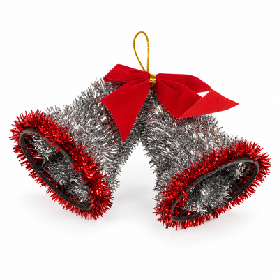 Christmas Double Bell Tinsel Decoration | Mr Panda