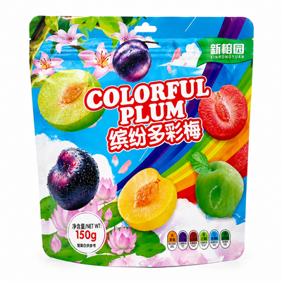Colorful Plum Assorted Fruit Jelly Candy 150g