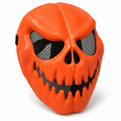 Orange Halloween Skull Face Mask | Scary Costume Mask