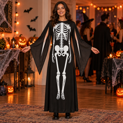 Adult Skeleton Halloween Costume – Black & White