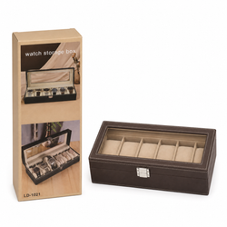6-Slot Watch Storage Box – Display and Organiser Case