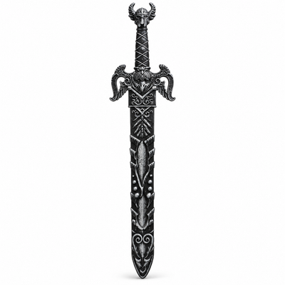 Black Medieval Fantasy Toy Sword – Costume & Halloween Prop