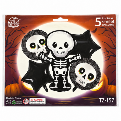 Halloween Skeleton Balloon Set – 5 Pieces | Mr Panda