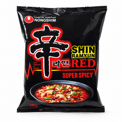 Nongshim Shin Ramyun Red Super Spicy Instant Noodles 120g