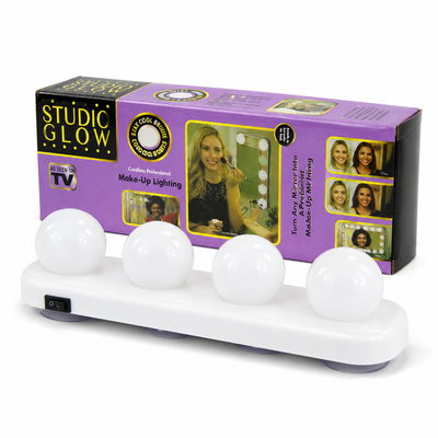 Studio Glow Cordless 4-Bulb Make-Up Mirror Light