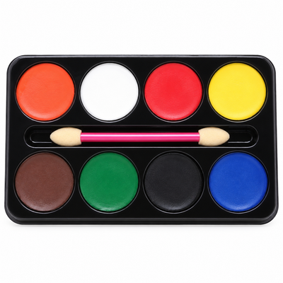 8-Colour Washable Face Paint Set with Applicator