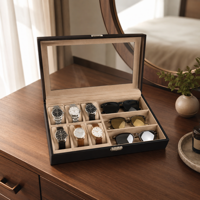 6+3 Watch and Glasses Storage Box