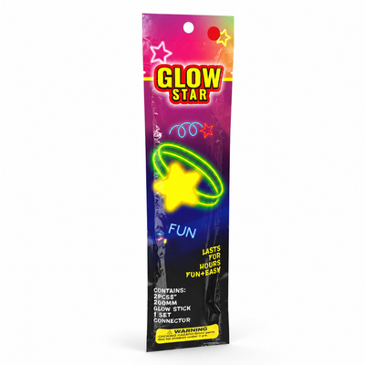 Glow Star 2-Piece Glow Stick Set with Connector