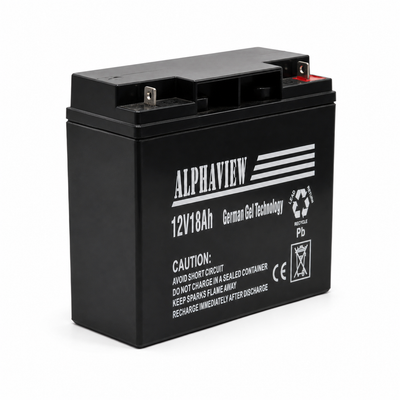ALPHAVIEW 12V 18Ah Rechargeable Gel Battery