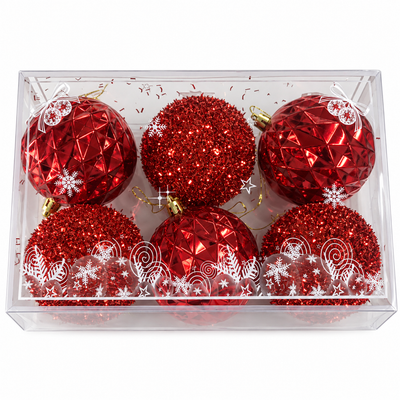Red Christmas Baubles Set of 6 | Mr Panda