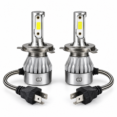 CJ C6 H4 LED Headlight Bulbs 72W 9600LM – Pair
