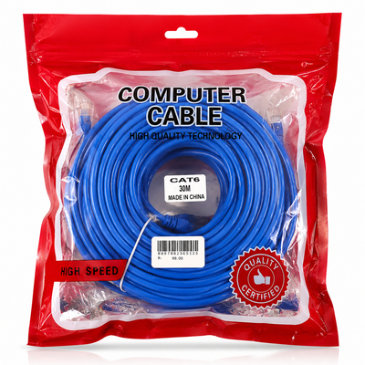 CAT6 Ethernet LAN Cable 30m High-Speed RJ45 Network Cable
