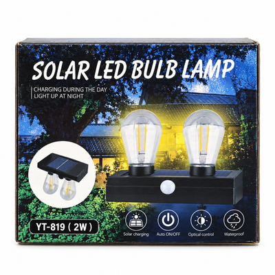 Solar Double Bulb Wall Light with Motion Sensor 2W | Mr Panda