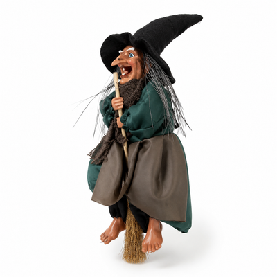 Hanging Witch Doll with Broom | Halloween Decoration