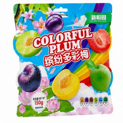 Colorful Plum Assorted Fruit Jelly Candy 150g