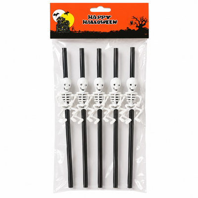 Halloween Skeleton Drinking Straws – Spooky Party Accessories