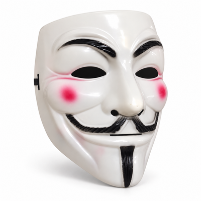 Guy Fawkes Anonymous Costume Mask – White