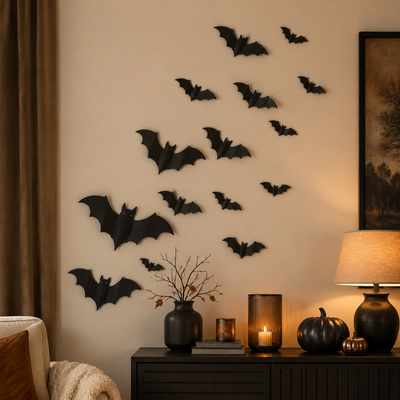 Halloween Black Bat Decorations – Assorted Multipack