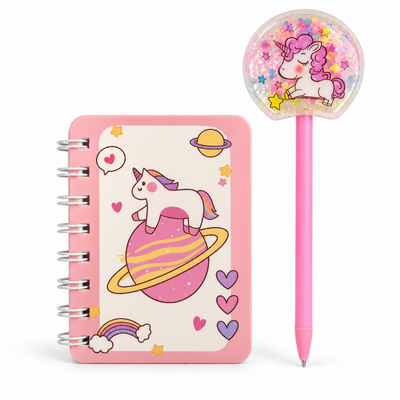 Pink Unicorn Mini Notebook & Pen Set – 2 Piece | Mr Panda