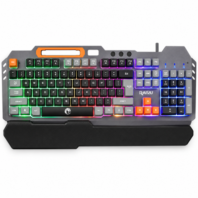 RAIKU K16 Rainbow LED Metal Gaming Keyboard | Mr Panda