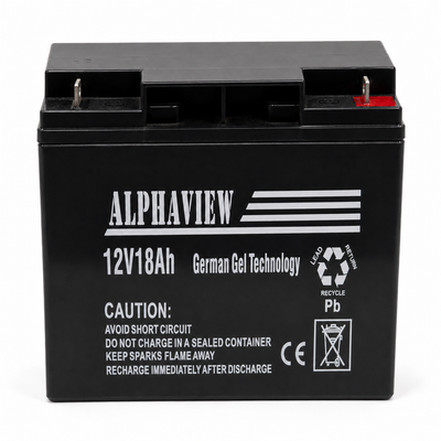 ALPHAVIEW 12V 18Ah Rechargeable Gel Battery