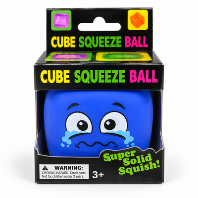 Blue Crying Face Cube Squeeze Ball | Mr Panda