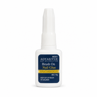AOYASIYUE Brush-On Nail Glue 10g for Tips & Repairs