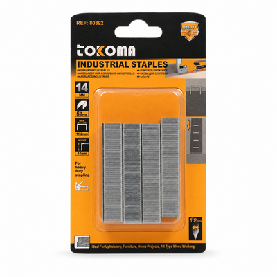 Tokoma 14mm Industrial Staples – 250 Piece Pack