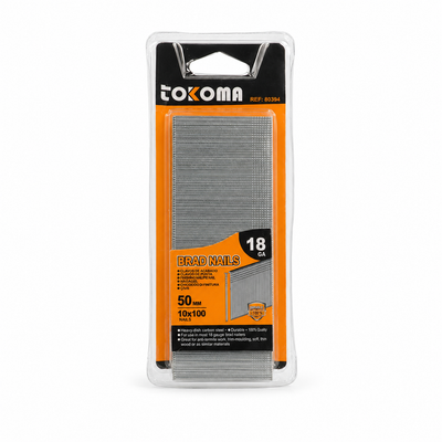 Tokoma 18GA Brad Nails 50mm – 1,000 Pack