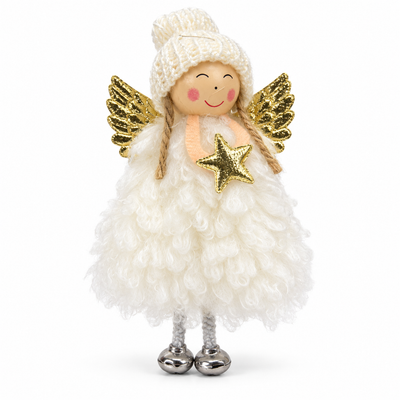 Christmas Angel Hanging Decoration – White and Gold