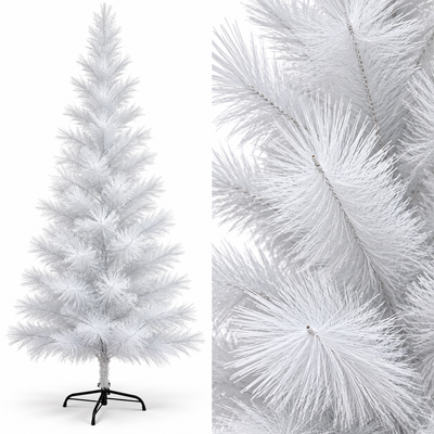 2.1m White Artificial Christmas Tree with Stand | Mr Panda