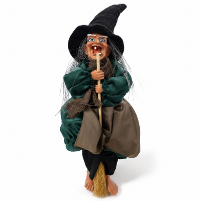 Hanging Witch Doll with Broom | Halloween Decoration