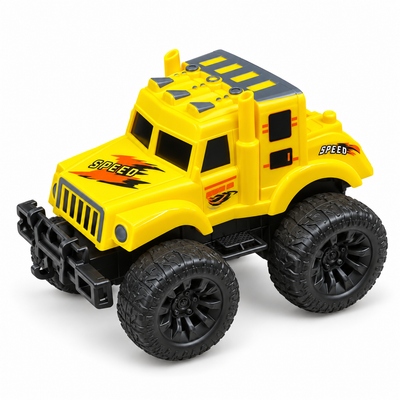 Yellow Friction-Powered Off-Road Toy Truck | Mr Panda