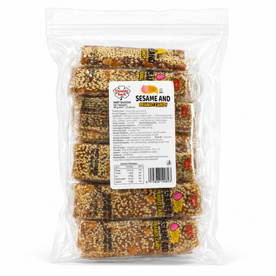 Double Luck Sesame and Peanut Candy – 40g × 25 Pieces