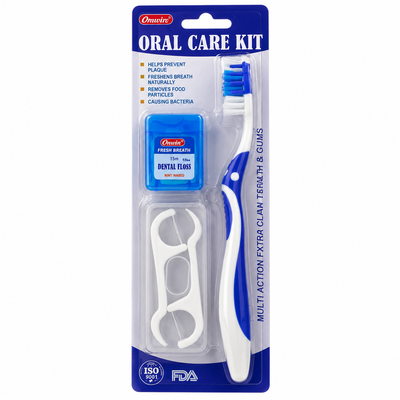 Oral Care Kit with Toothbrush & 15 m Dental Floss | Mr Panda