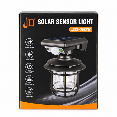 JD Solar Motion Sensor Wall Lantern | Mr Panda