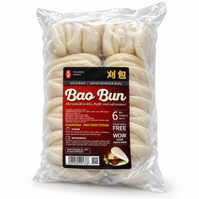 Yuanbao Gua Bao Asian Burger Buns 20 Pack 1kg