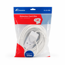 Alphaview 20m Extension Cord with Dual Sockets